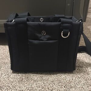 lululemon black tote bag 
smaller size